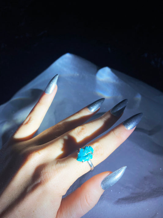 Sleeping Beauty Turquoise Nugget Ring
