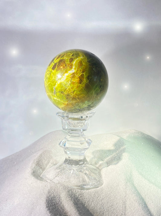 Large Green Opal Sphere