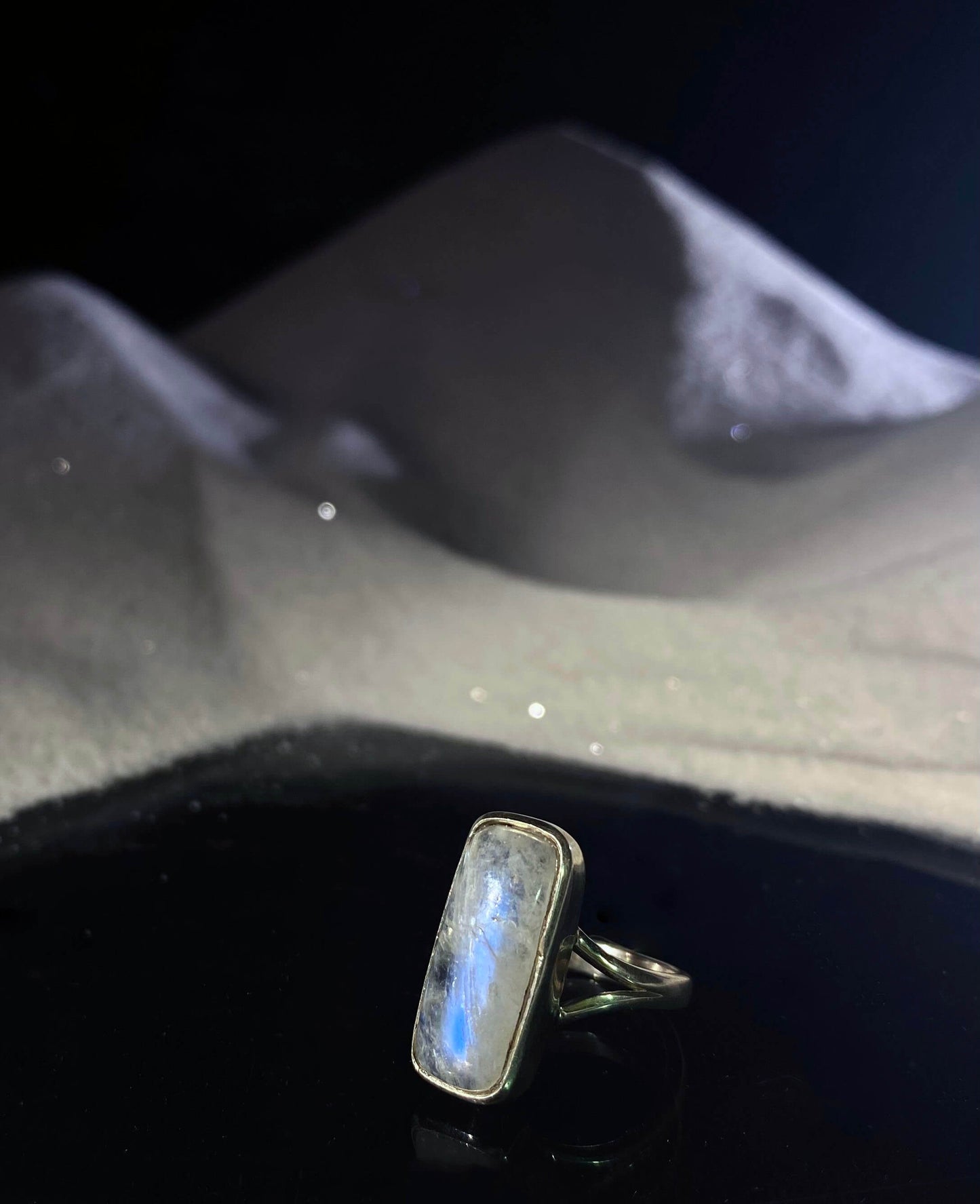 Rainbow Moonstone Ring
