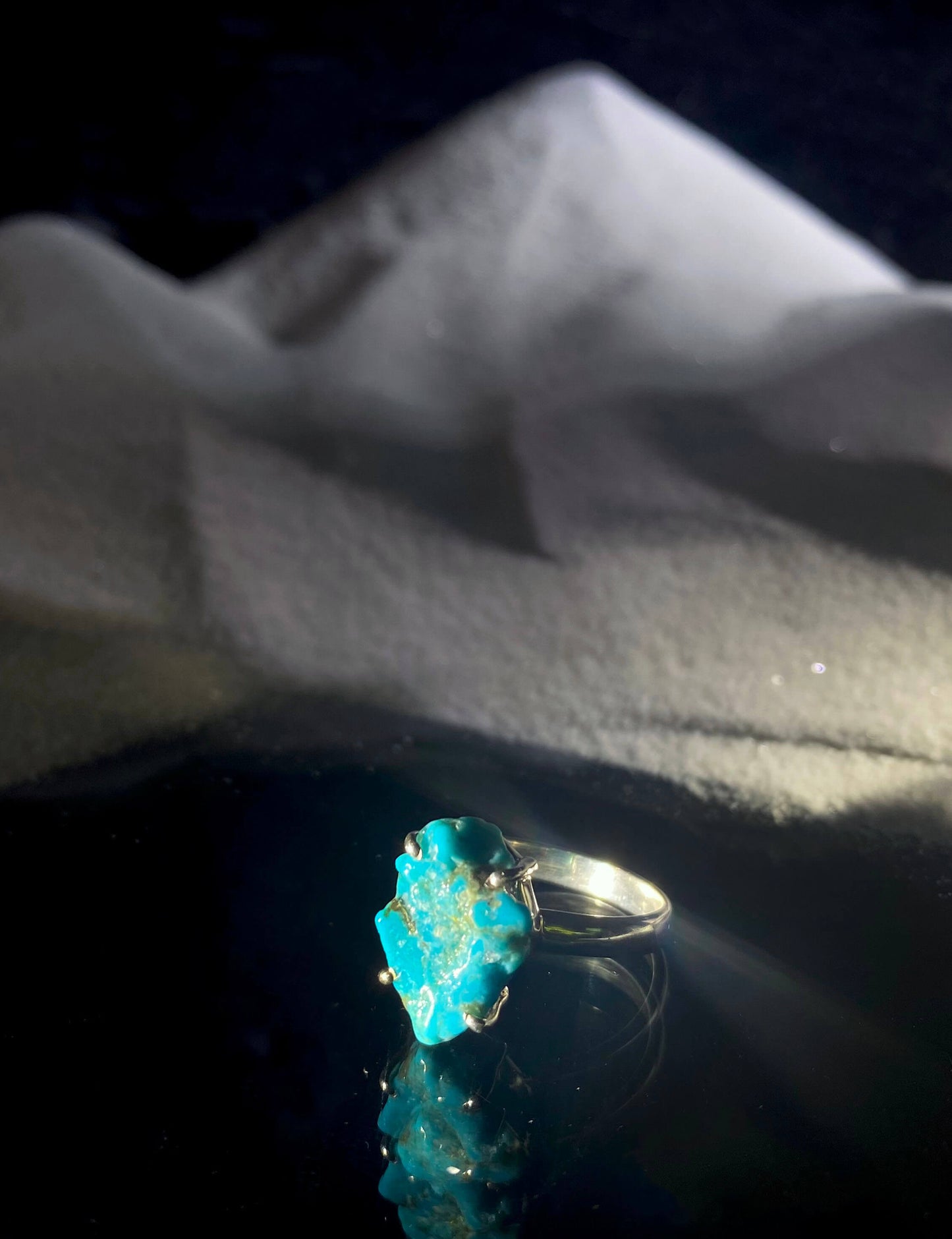 Sleeping Beauty Turquoise Nugget Ring