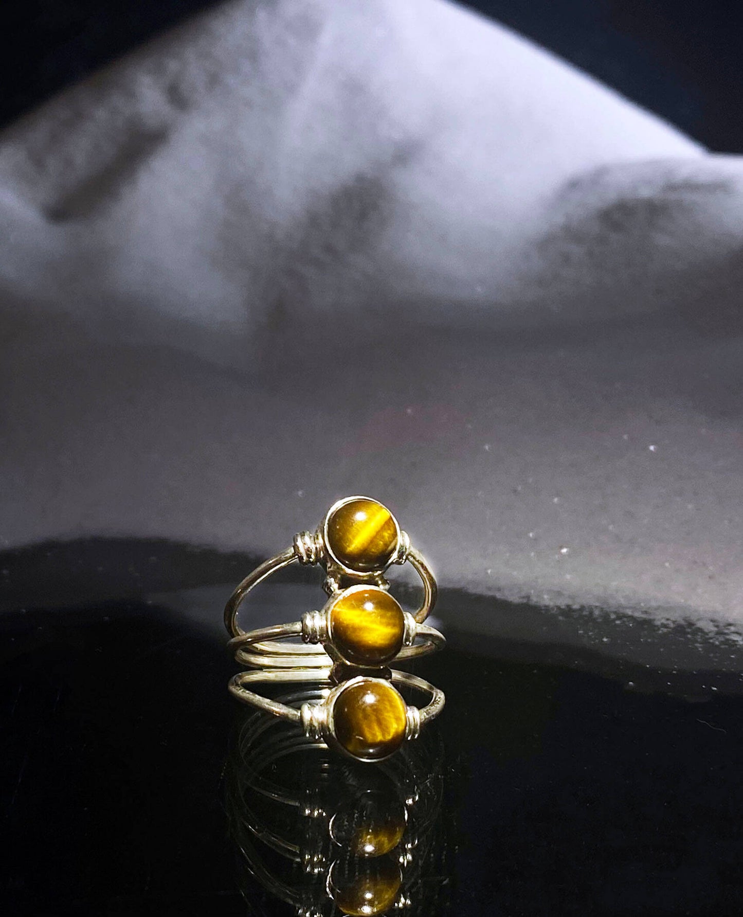 Triple Tiger Eye Ring