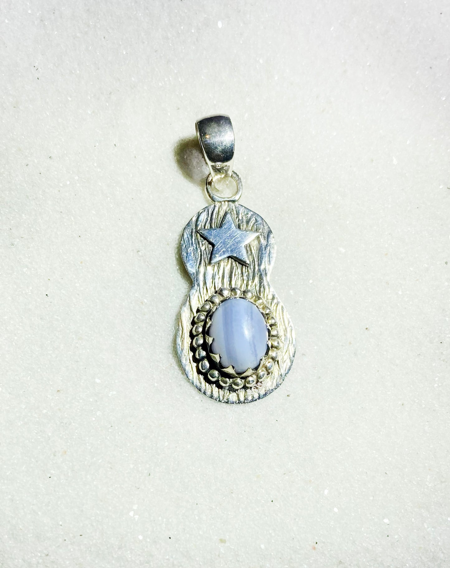 Blue Lace Agate Star Pendant