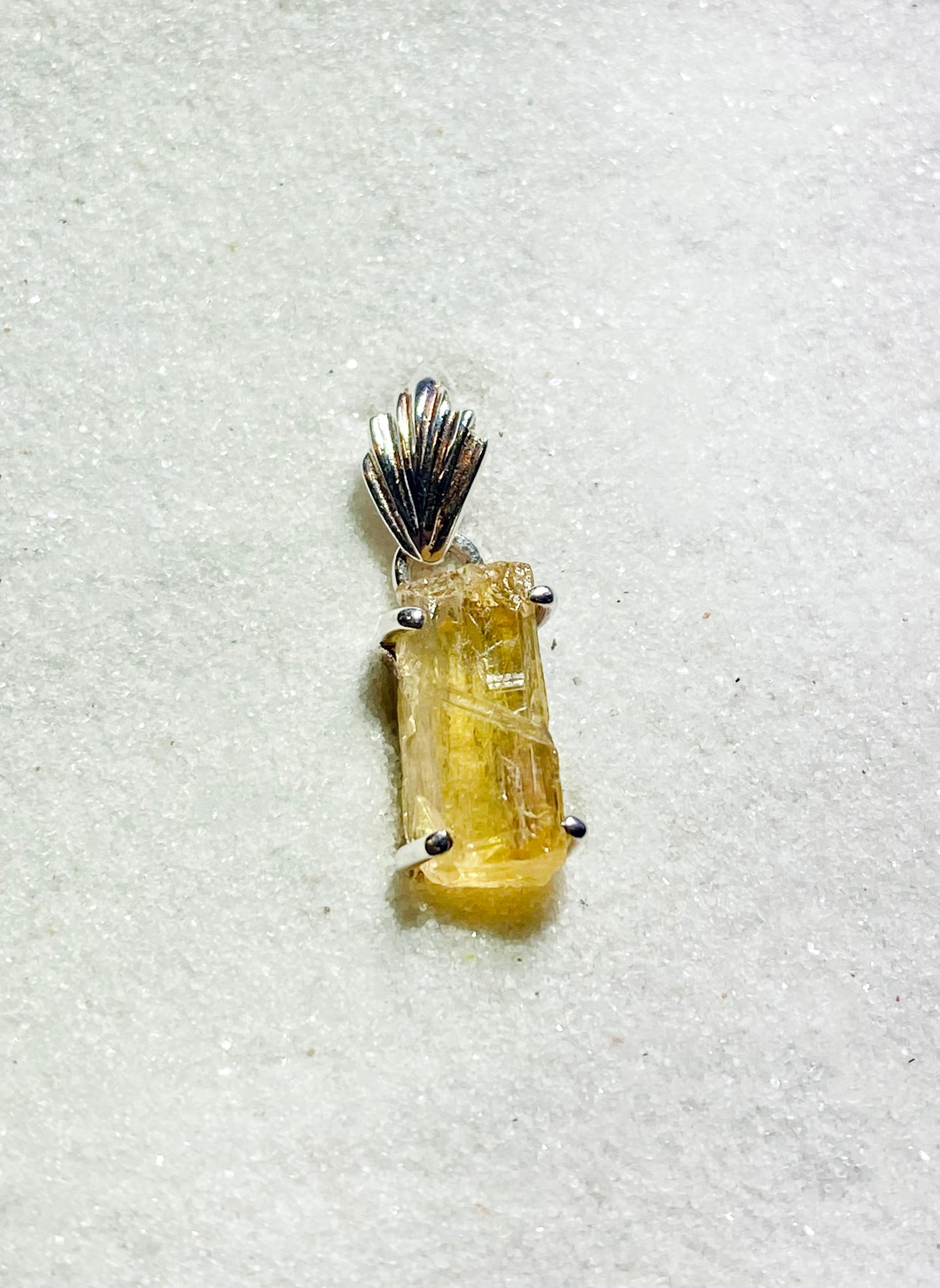 Raw Imperial Topaz Pendant