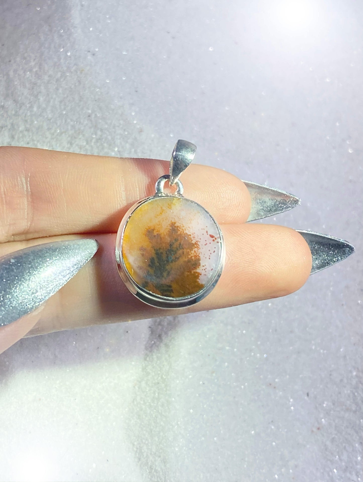 Scenic Dendritic Agate Pendant