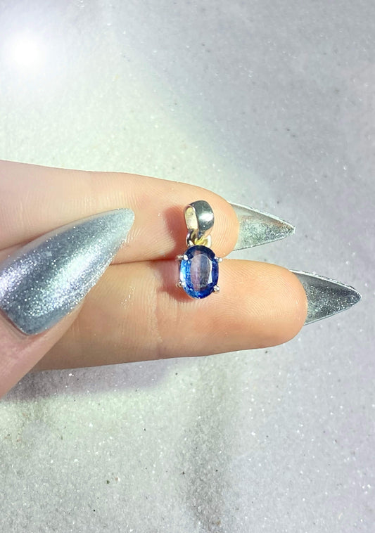 Mini Faceted Kyanite Pendant