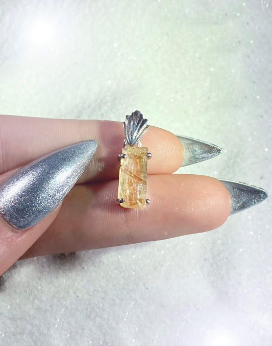 Raw Imperial Topaz Pendant