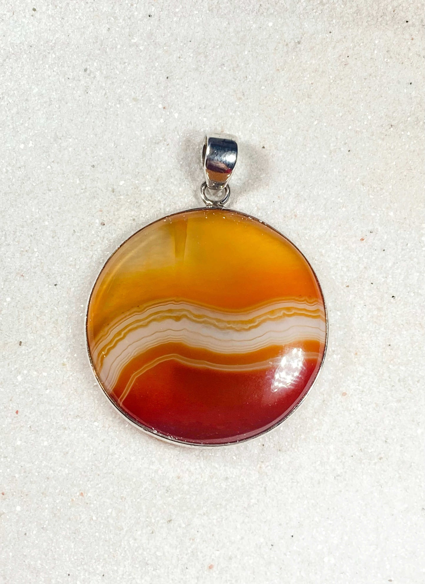 Extra Large Lake Superior Agate Pendant