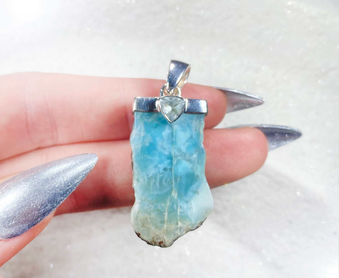 Larimar w/ Blue Topaz Pendant