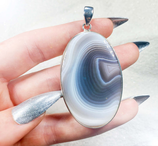 Extra Large Botswana Agate Pendant