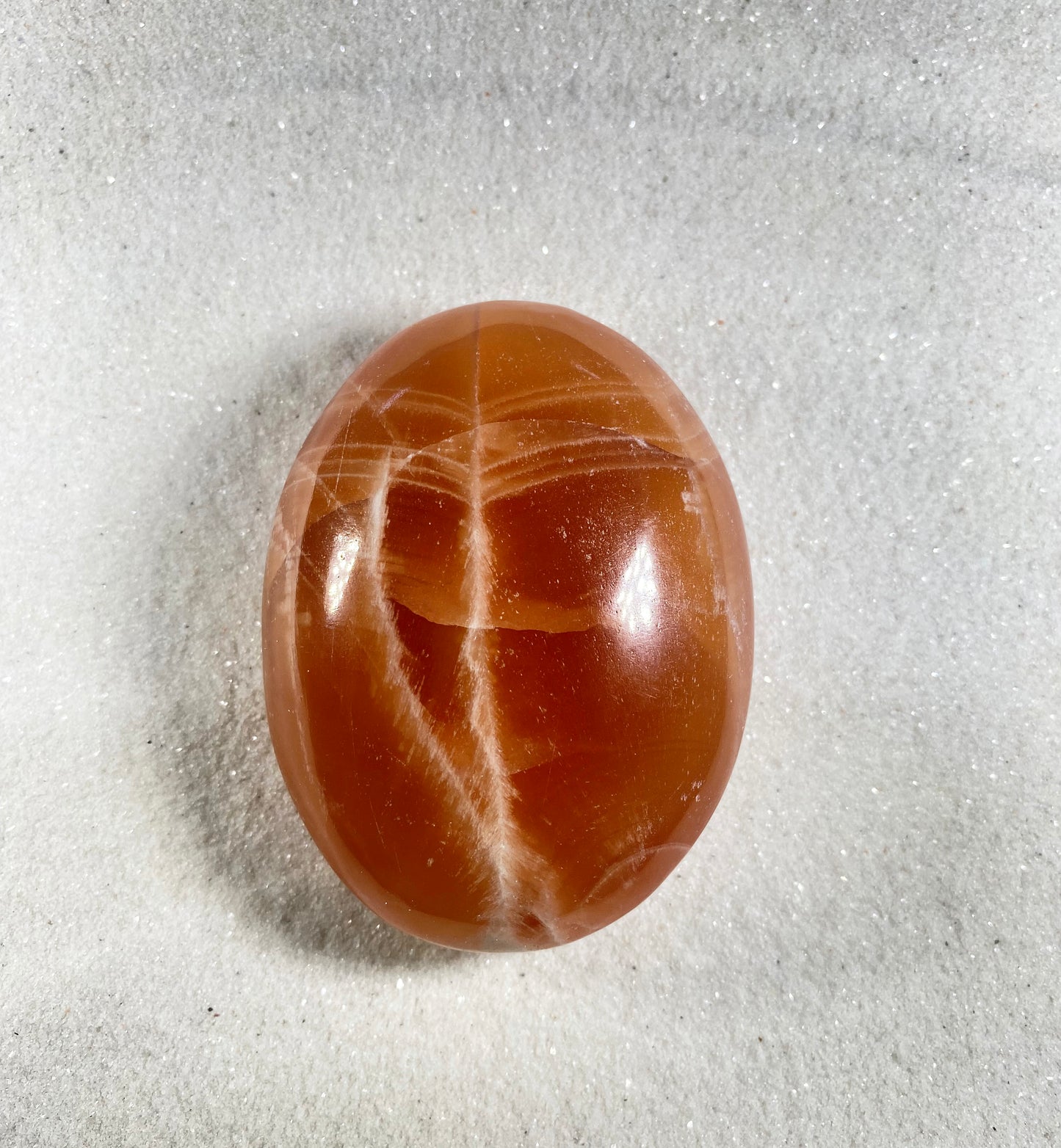 Orange Calcite Palm Stones