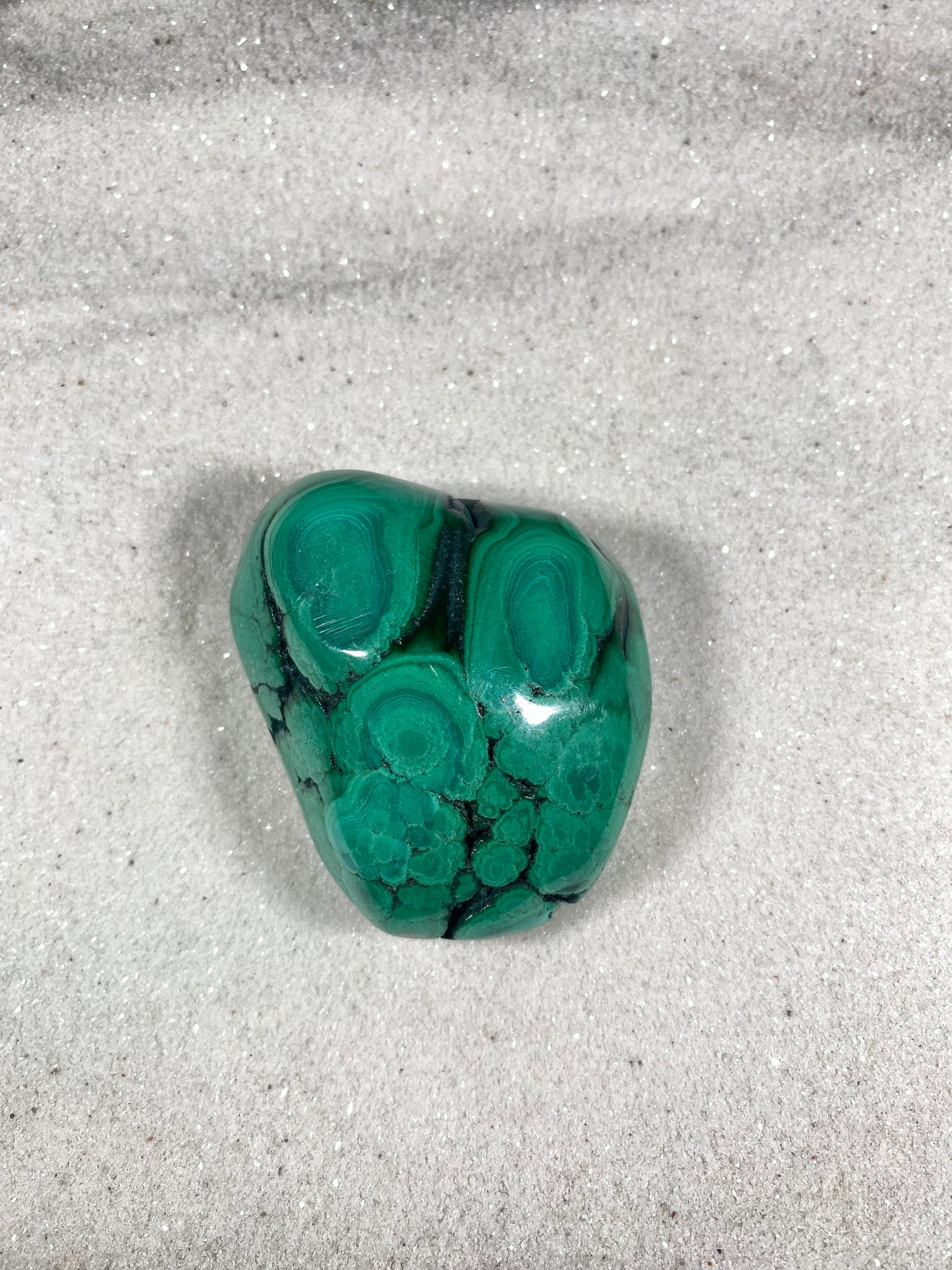 Malachite Palm Stones