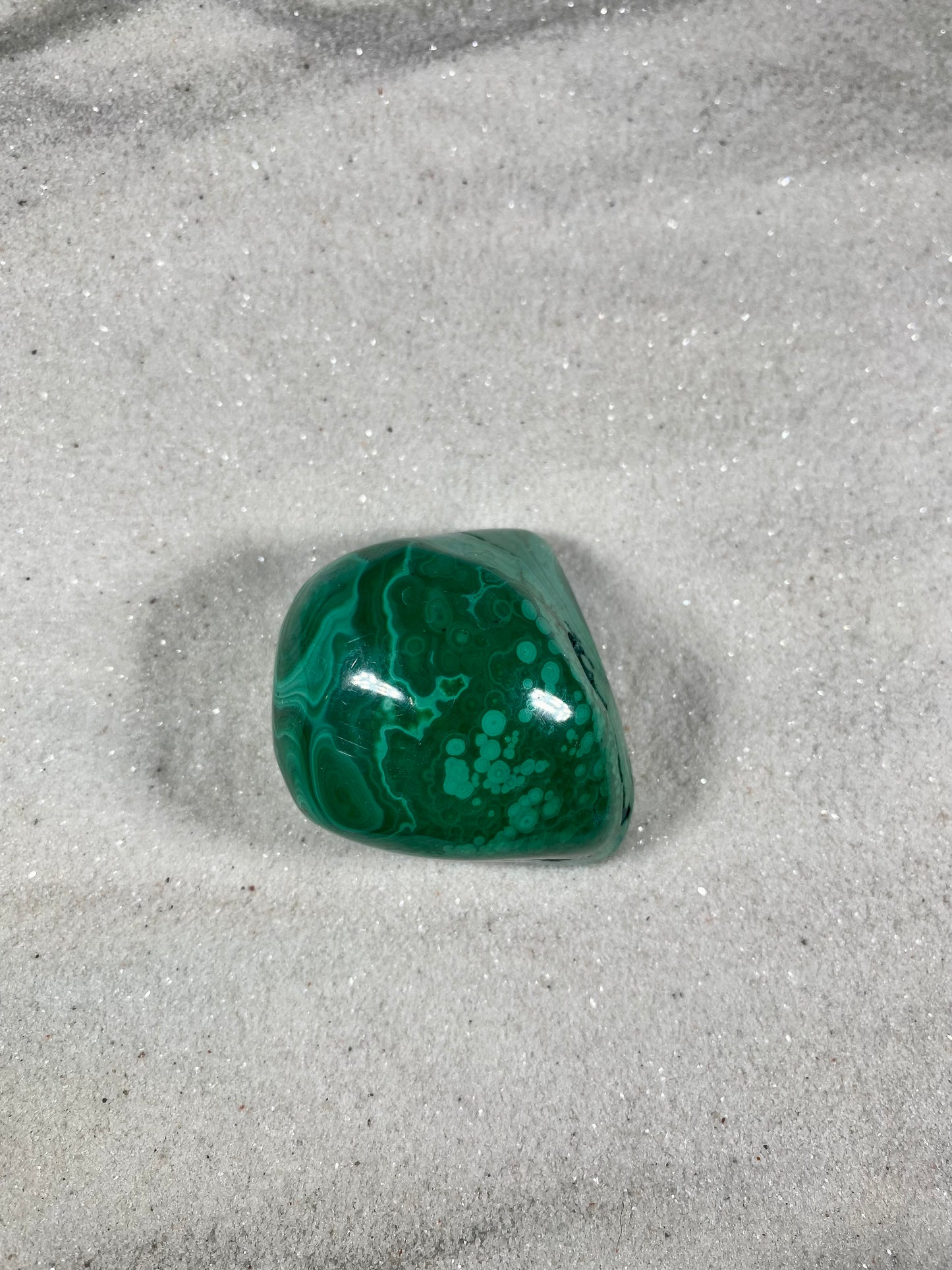 Malachite Palm Stones