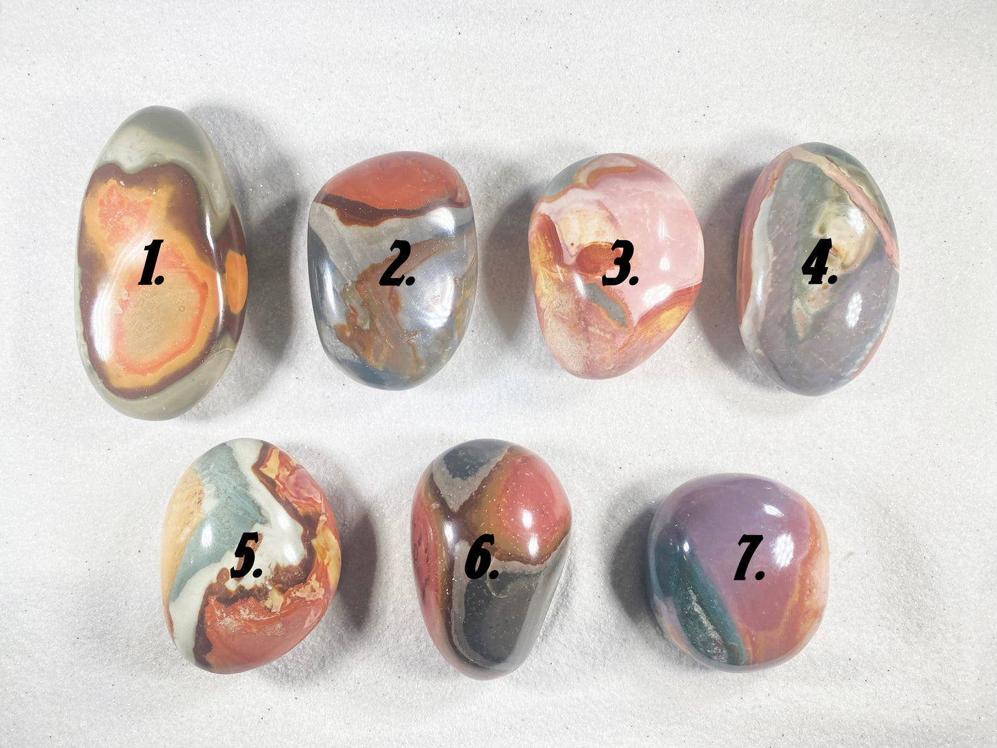 Polychrome Jasper Palm Stones