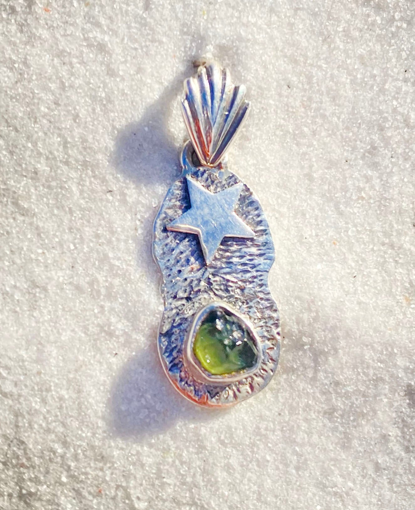 Moldavite Star Pendant