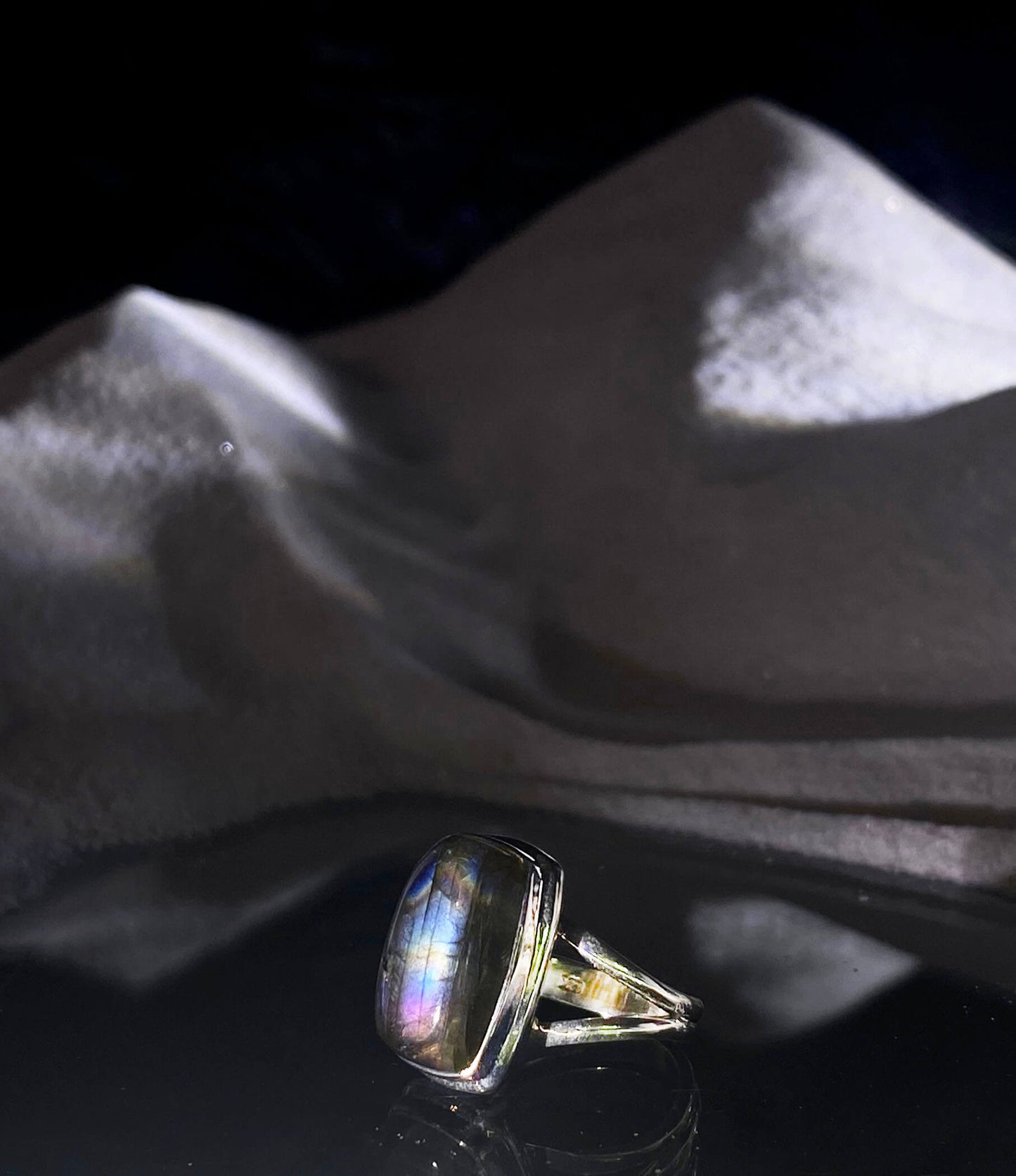 Rainbow Labradorite Ring